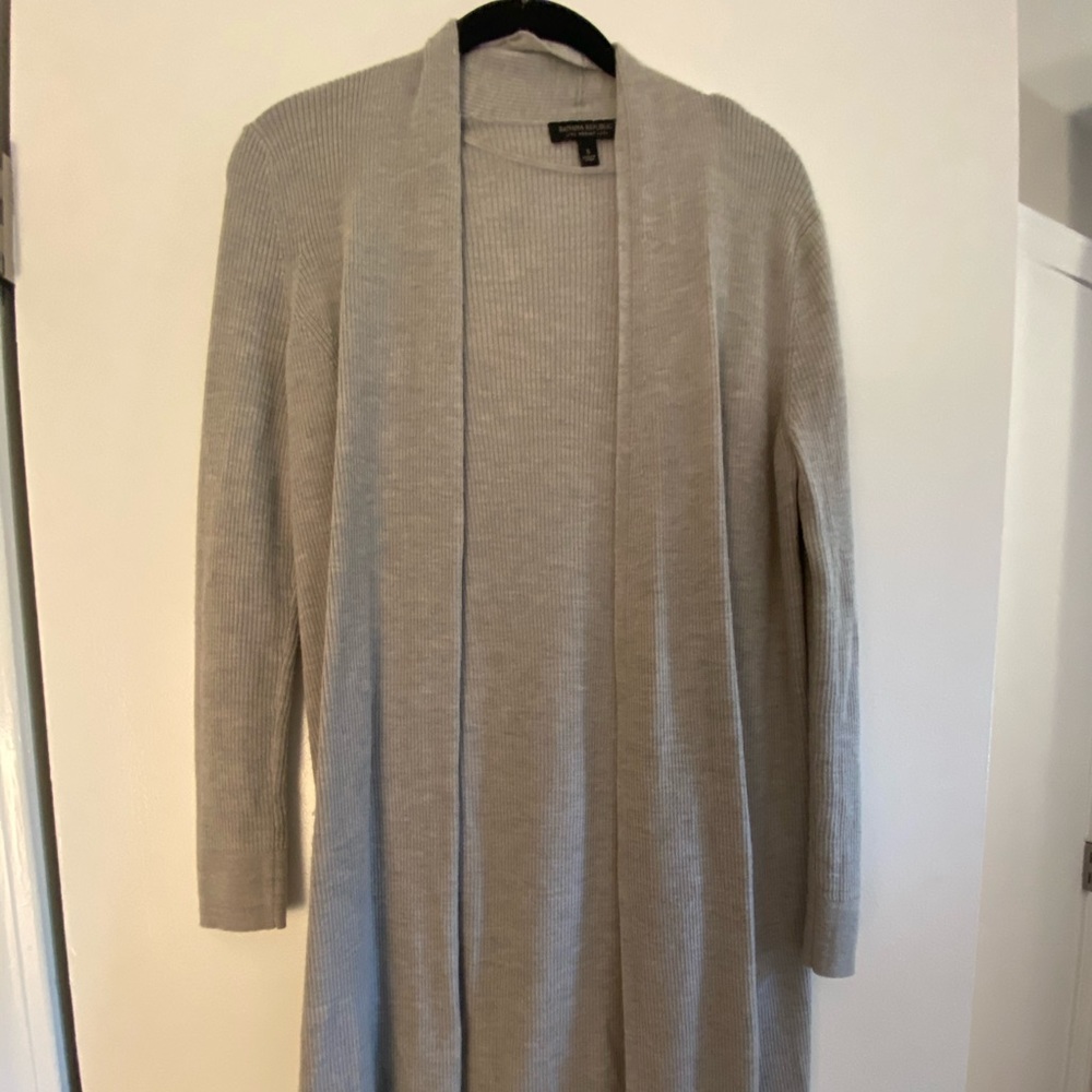 Banana Republic Merino Wool Ribbed Long Cardigan